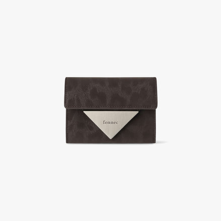TRIANGLE DOCO WALLET (LEOPARD BROWN)