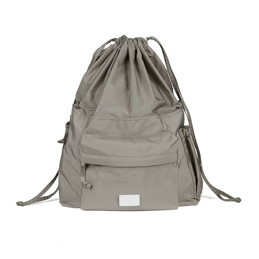 DRAWSTRING BACKPACK (GRAYISH BROWN)