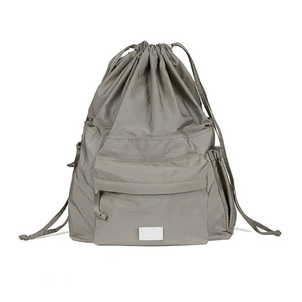 DRAWSTRING BACKPACK (GRAYISH BROWN)