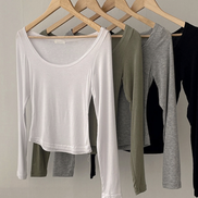 KR 純色CROP TEE ＋ 背心 SET