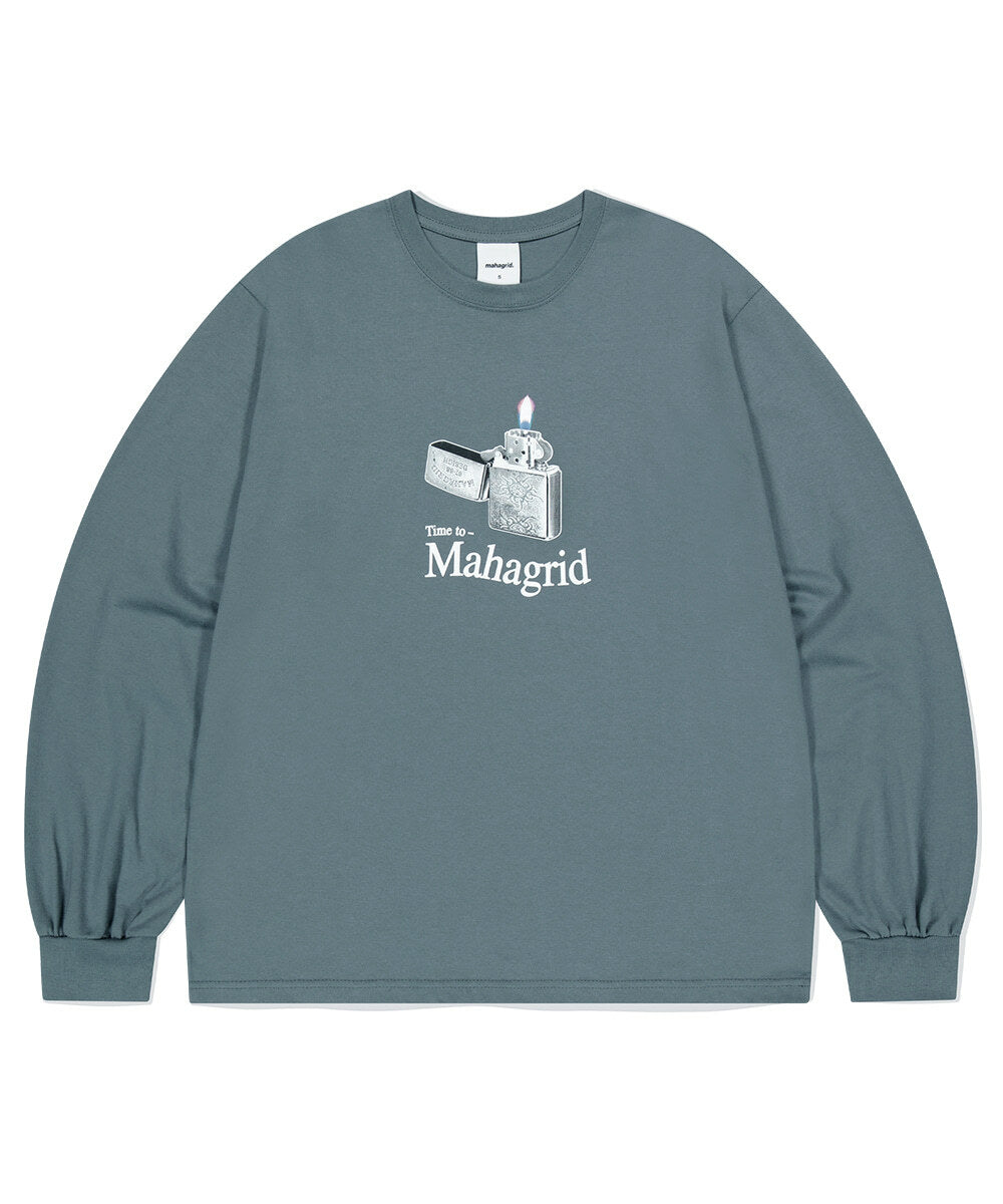 mahagrid - IT'S TIME TO LS TEE (GREY)
