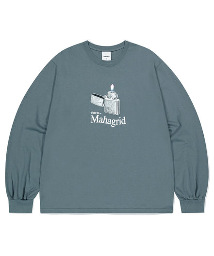 mahagrid - IT'S TIME TO LS TEE (GREY)