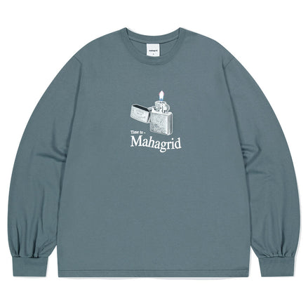 mahagrid - IT'S TIME TO LS TEE (GREY)
