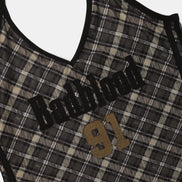 bad blood - Vintage Club Halter Tank (Check Brown)