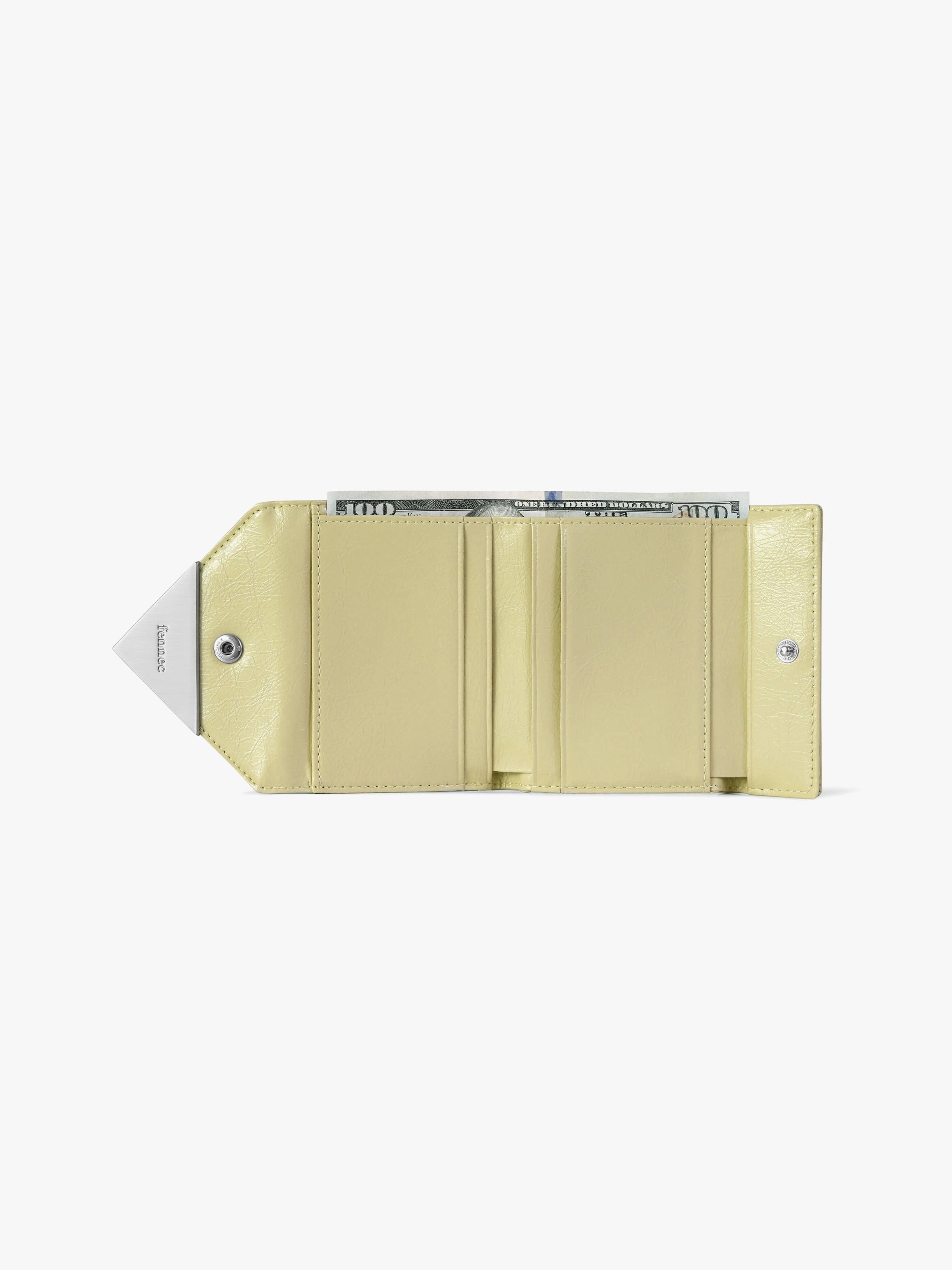 CRINKLE TRIANGLE DOCO WALLET (SOFT OLIVE)