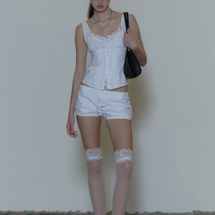 (現貨) SCULPTOR - Pintuck Lounge Sleeveless Top (White)