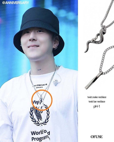 OFUSE - twist bar necklace