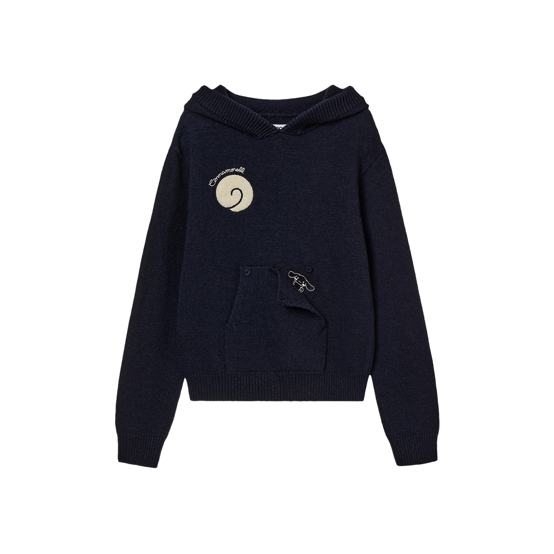 aeae x cinnamoroll - Tail Knit Hoodie (NAVY)