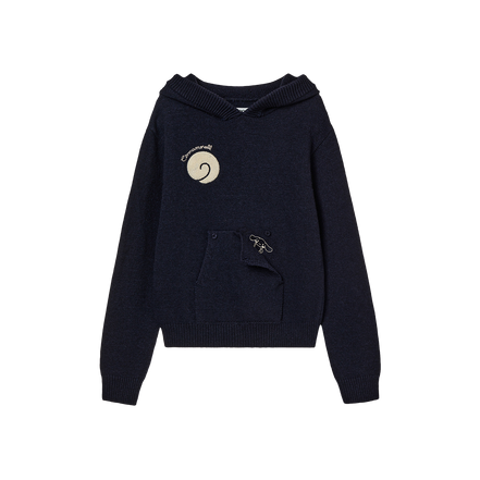 aeae x cinnamoroll - Tail Knit Hoodie (NAVY)