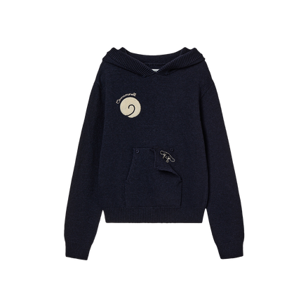 aeae x cinnamoroll - Tail Knit Hoodie (NAVY)