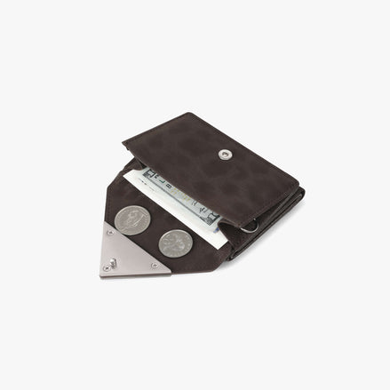 TRIANGLE TRIPLE WALLET (LEOPARD BROWN)