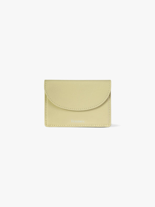 CRINKLE HALFMOON MINI WALLET (SOFT OLIVE)