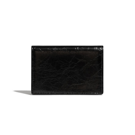 CRINKLE NAME POCKET (BLACK)