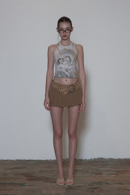SCULPTOR - Maria Tear Drop Tank Top Dirty (Peach/Raw)