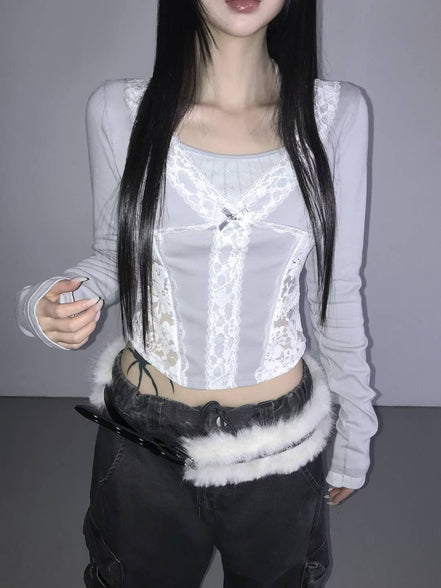 KR ROSE LACE TOP (4 COLORS)