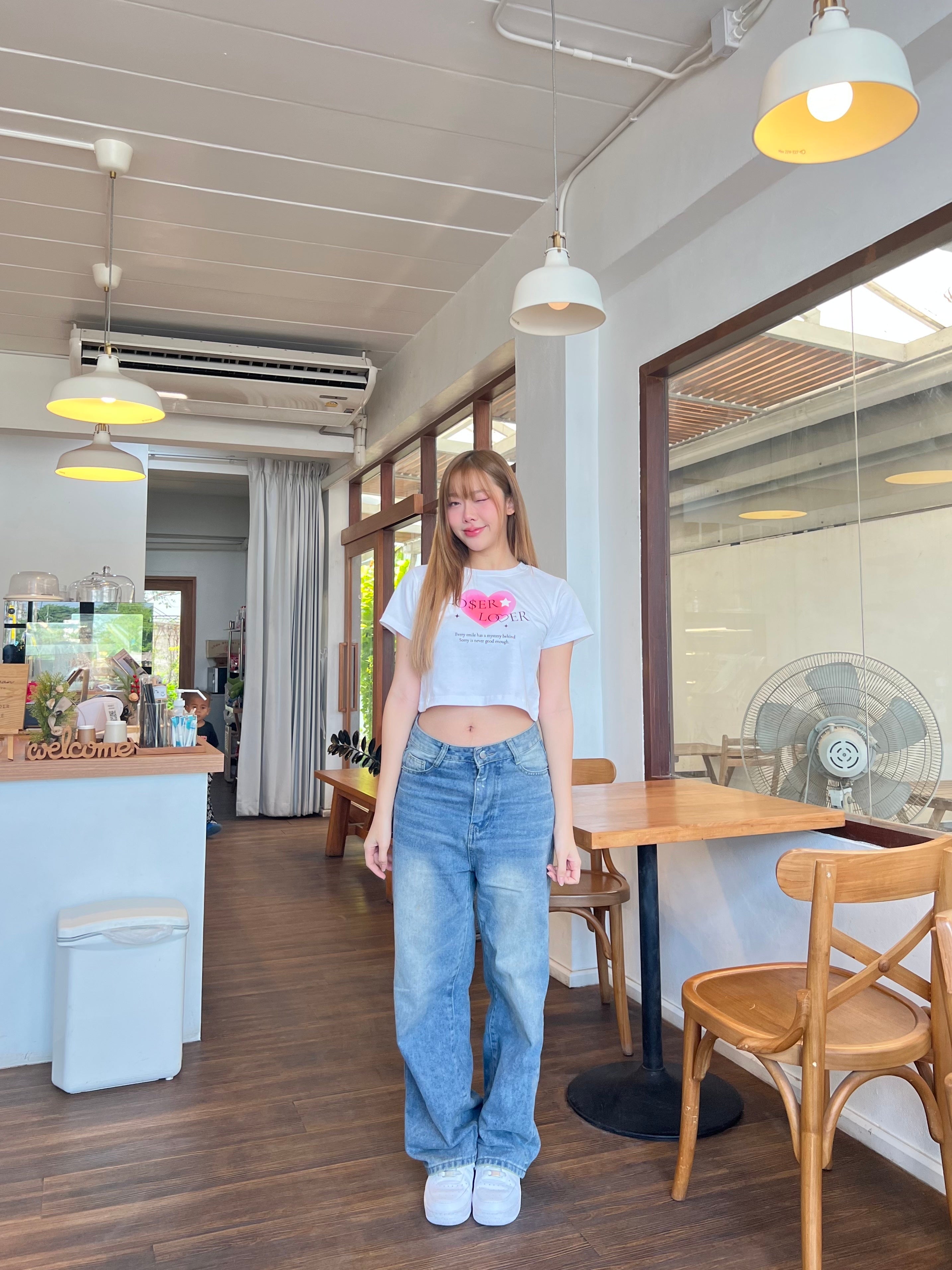 [現貨] TH LOSER LOVER CROP TEE (WHITE)