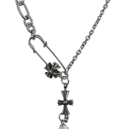 (yeji同款) OFUSE - pearl drop necklace(cross)