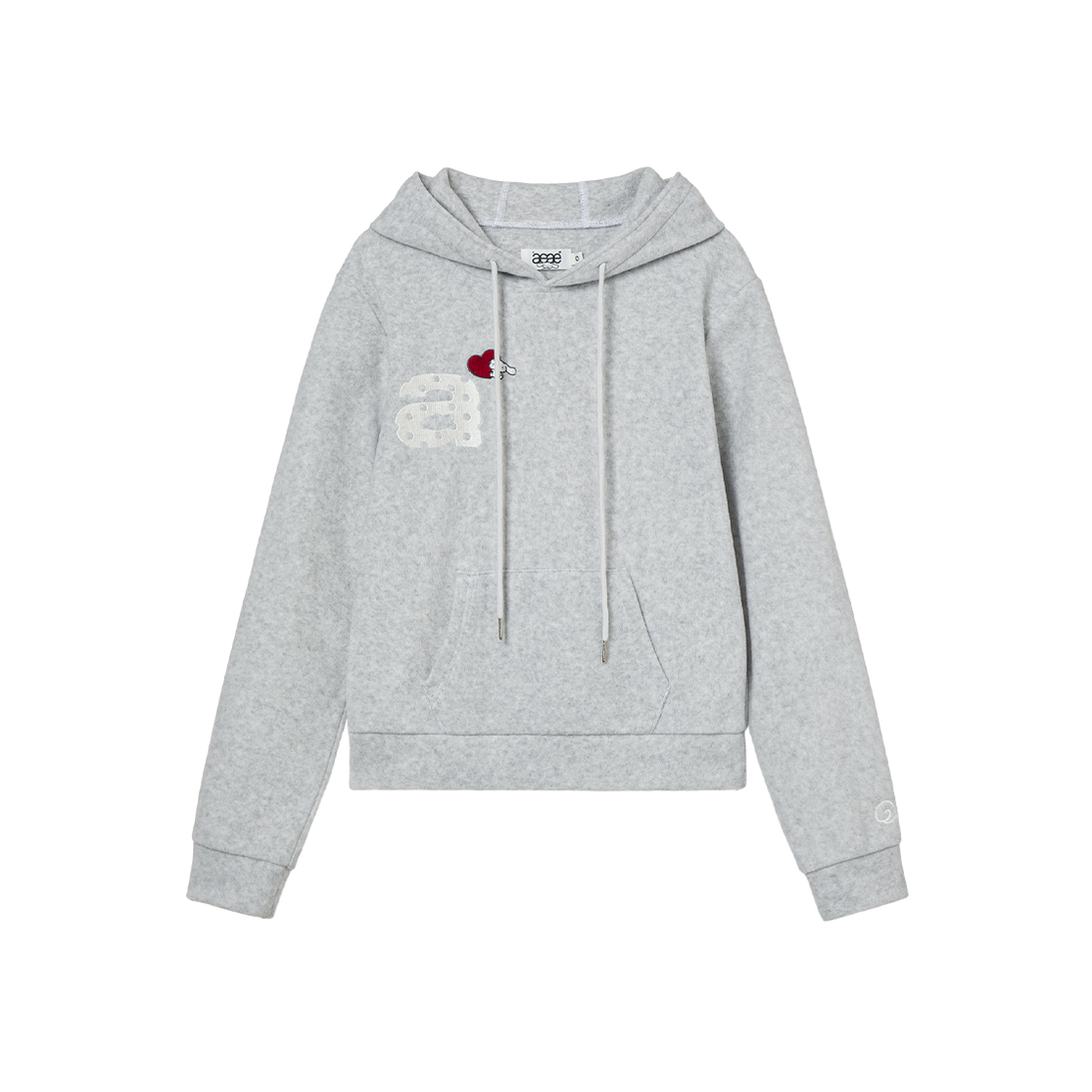 aeae x cinnamoroll - Fleece Hoodie (LIGHT GREY)