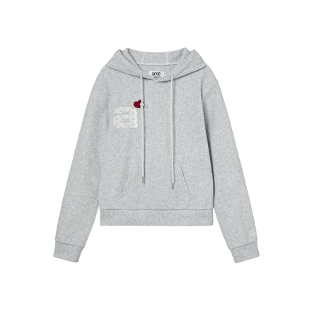 aeae x cinnamoroll - Fleece Hoodie (LIGHT GREY)