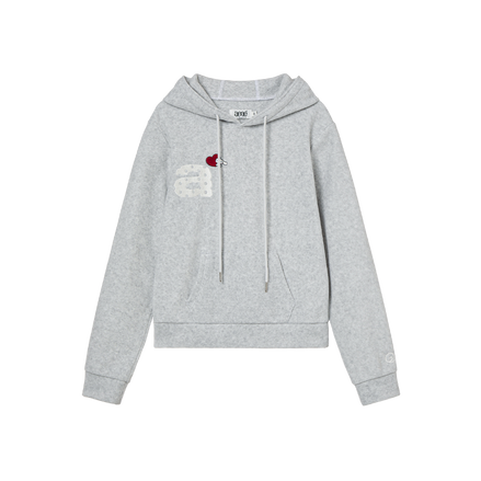 aeae x cinnamoroll - Fleece Hoodie (LIGHT GREY)