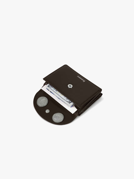 CRINKLE HALFMOON MINI WALLET (ESPRESSO)