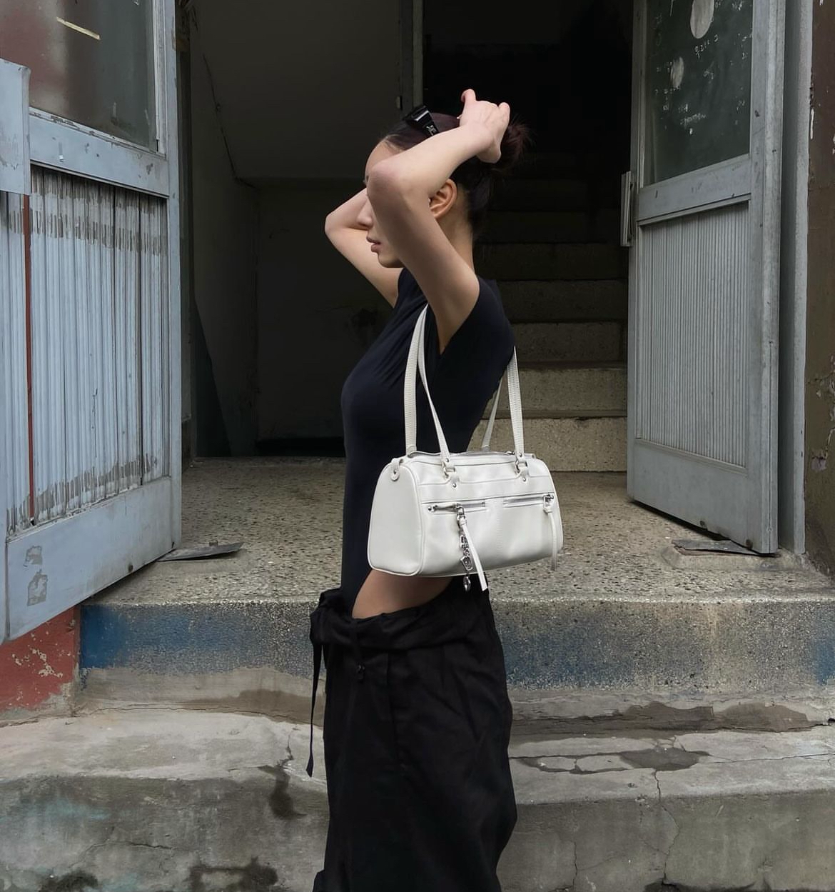 READY DUFFLE BAG (CREAM)