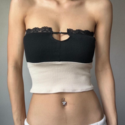 TH SEXY LACE TUBE TOP (BW)