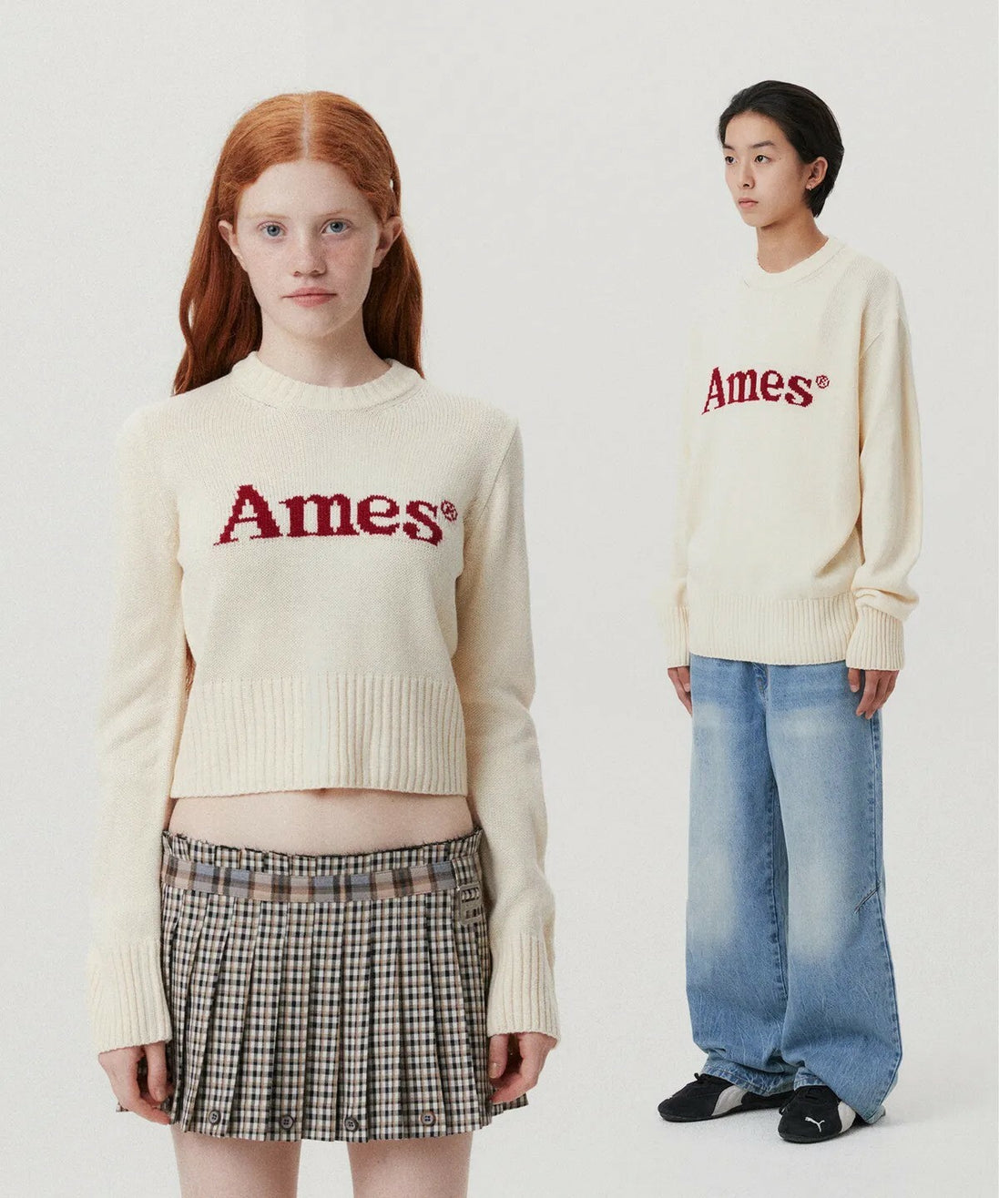 [UNISEX] AMES - BASIC PULLOVER KNIT (IVORY)