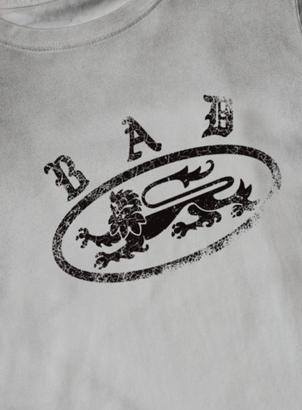 Bad Blood - crack print t-shirt (White)