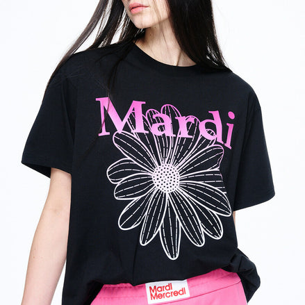 MARDI MERCREDI - TSHIRT FLOWERMARDI GRADATION｜BLACK PINK
