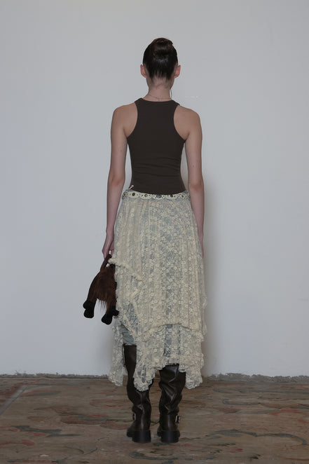 SCULPTOR - Maria Tear Drop Tank Top Dirty (Latte/Mocha)