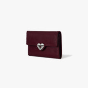 HEARTY FLAP WALLET (DEEP CHERRY)