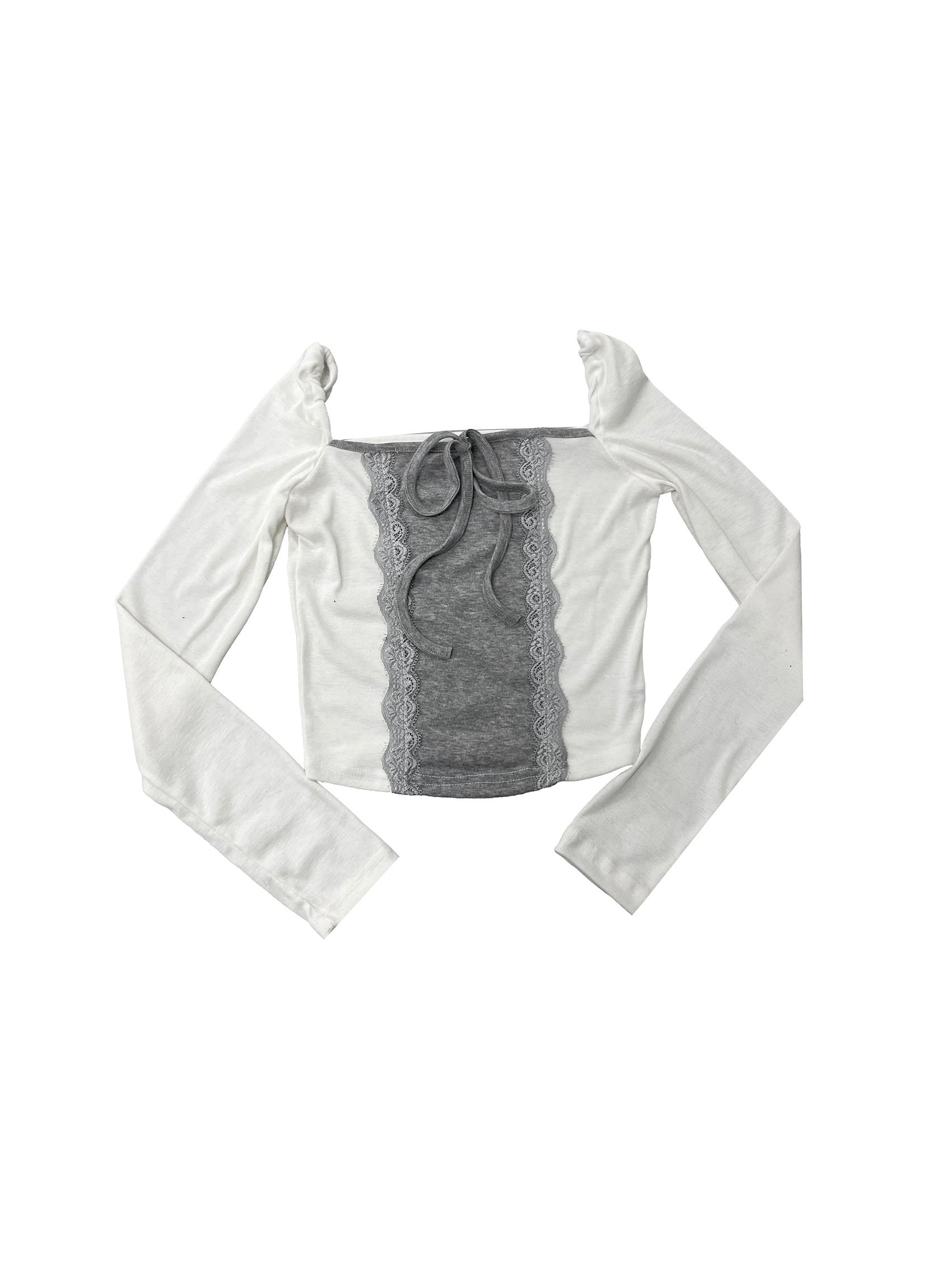(現貨) KR TWO TONE LACE TOP (3 COLORS)