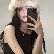 OFUSE - 24 winter - cubic cross necklace