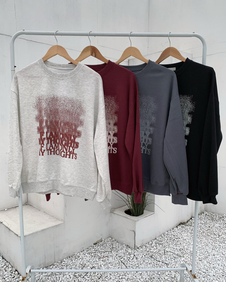 KR WORDS VANISHING SWEATSHIRT (4 COLORS)
