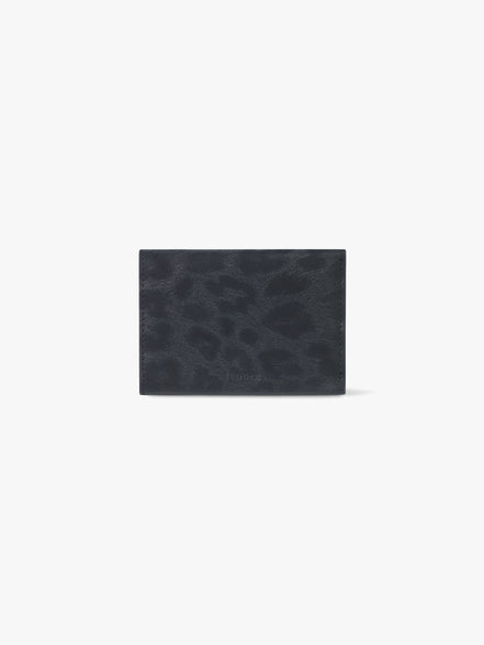 TRIANGLE TRIPLE WALLET (LEOPARD NAVY)