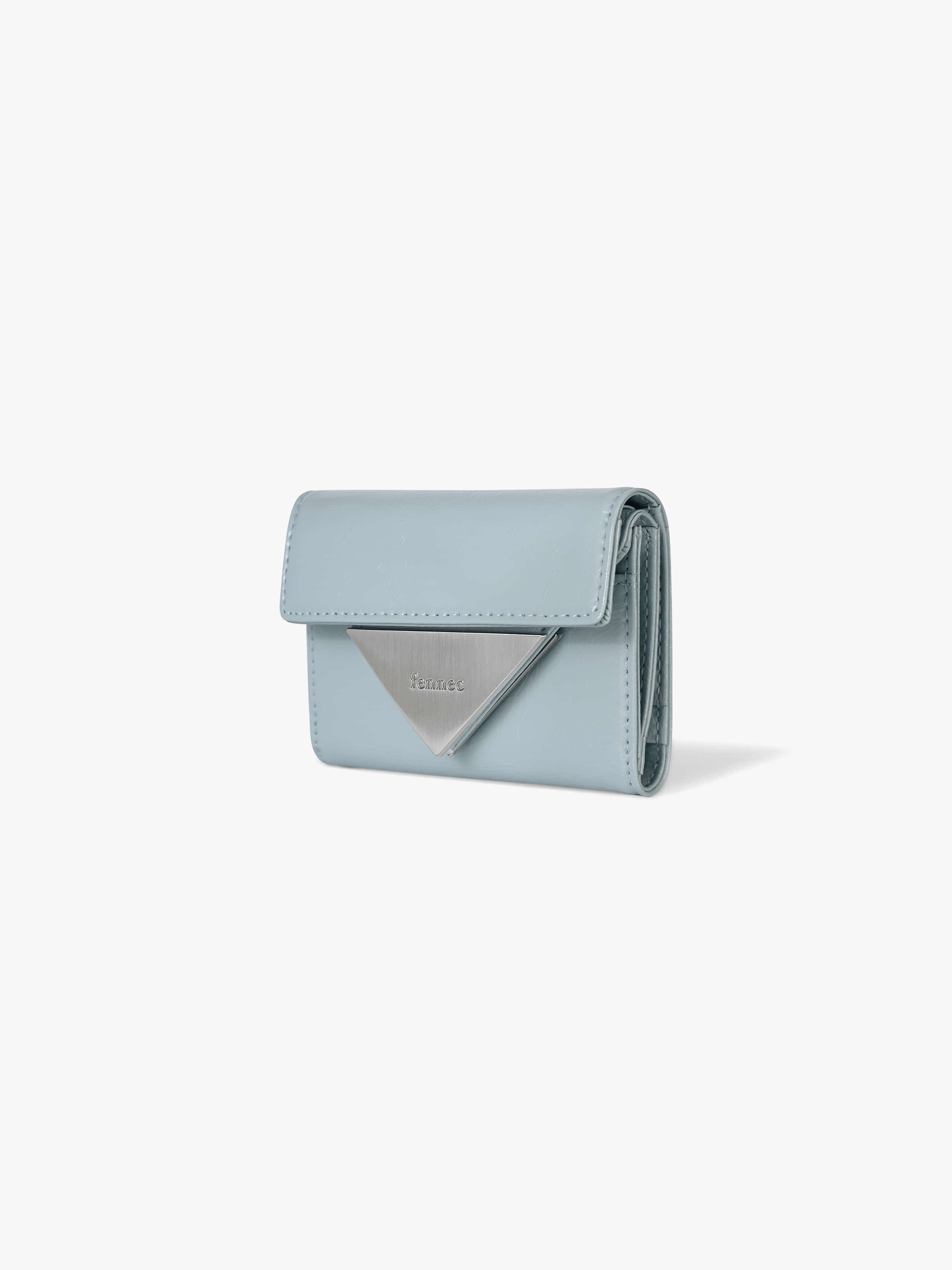 CRINKLE TRIANGLE DOCO WALLET (HAZE BLUE)