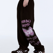 939 [Archive Bold X Stumpynee] DOODLE SWEAT PANTS (BLACK)