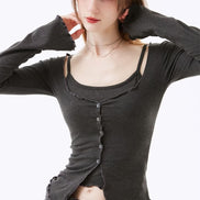 KR RUFFLE TOP SET (3 COLORS)