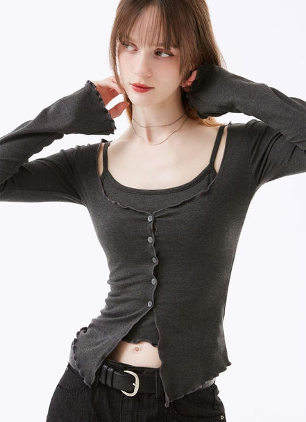 KR RUFFLE TOP SET (3 COLORS)