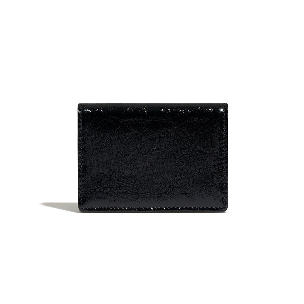 CRINKLE HALFMOON ACCORDION POCKET (BLACK)