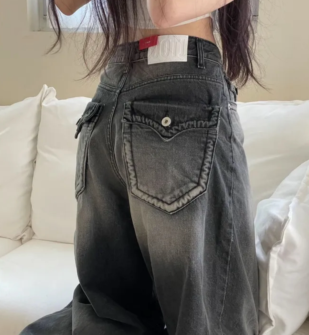 [KARINA同款] KR KARINA DENIM PANTS (2 COLORS)