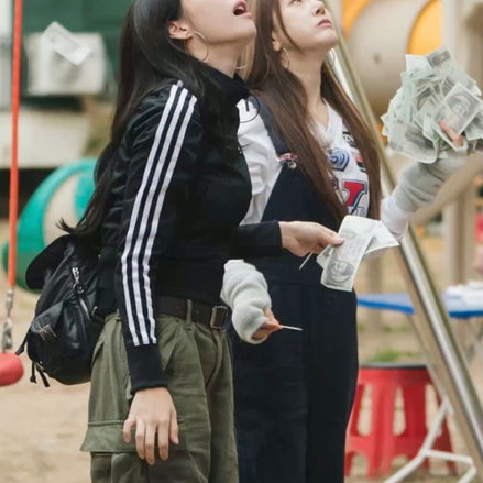 LOTSYOU -NOSTALGIA CHUBBY BACKPACK (BLACK) [JENNIE同款]