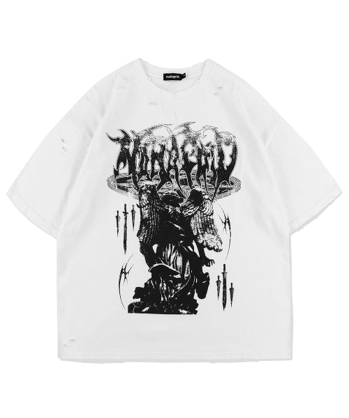 MAHAGRID - SPIRIT DESIRE PIGMENT TEE (CHARCOAL)