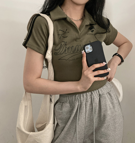 KR Y2K 彷球衣 CROP TEE 4 COLORS
