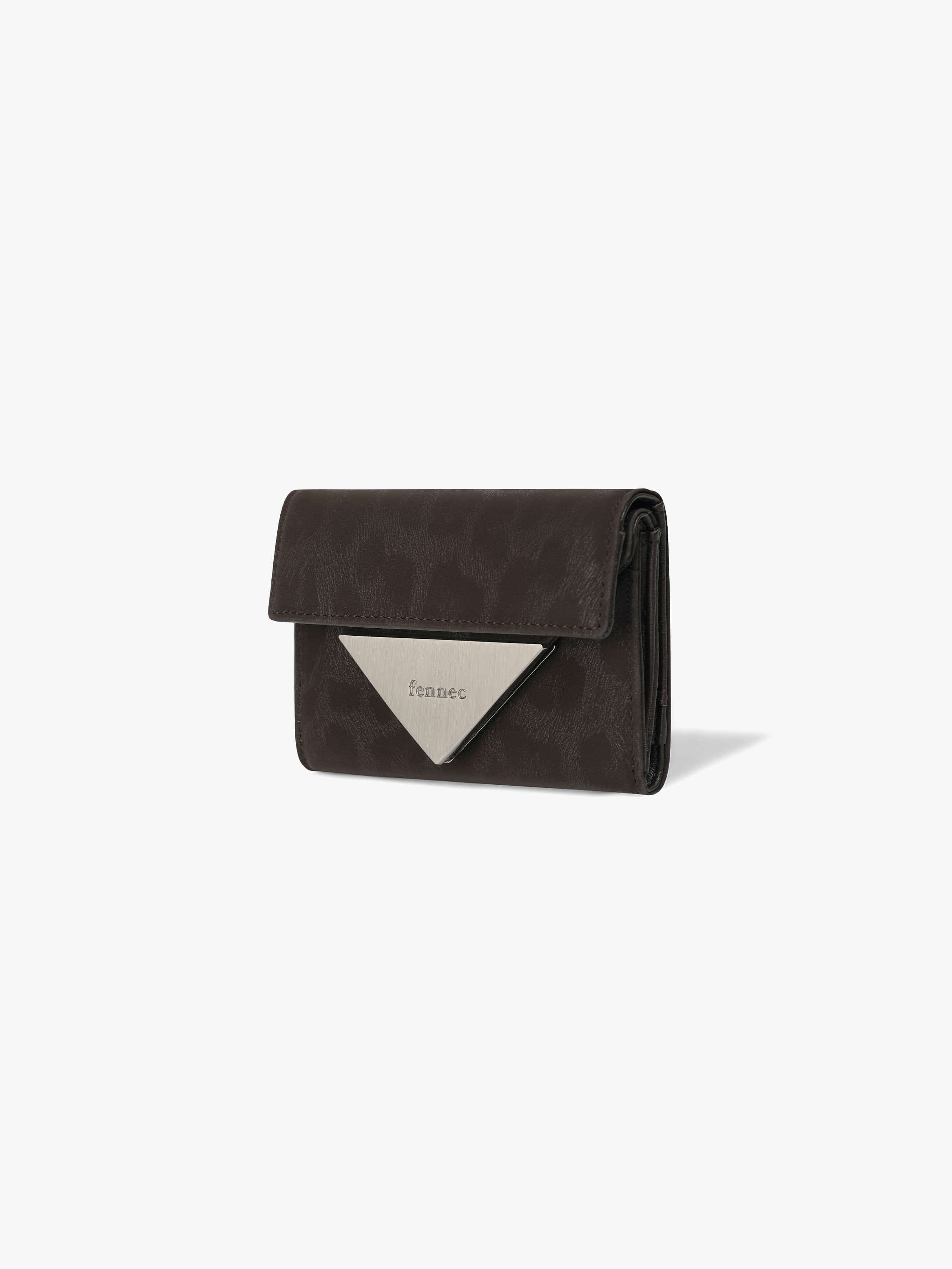 TRIANGLE DOCO WALLET (LEOPARD BROWN)