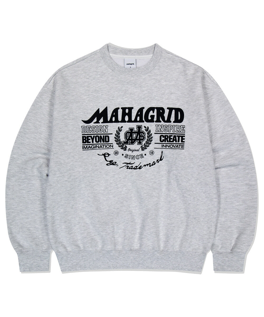 mahagrid - TRADEMARK SWEATSHIRT (LIGHT GREY)