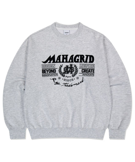 mahagrid - TRADEMARK SWEATSHIRT (LIGHT GREY)