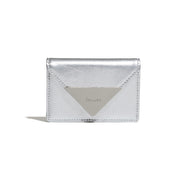 CRINKLE TRIANGLE ACCORDION POCKET (SILVER)
