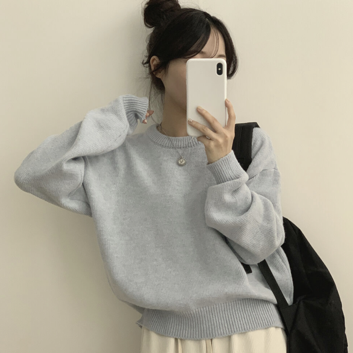 KR UNISEX圓領針織上衣 (12 COLORS)